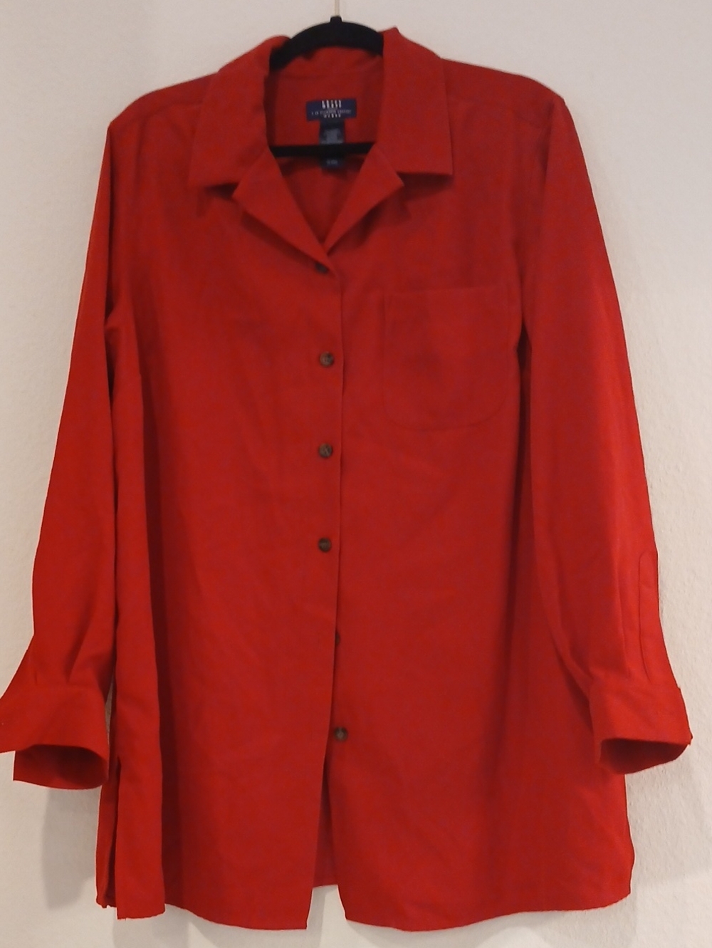 Vintage Liz Claiborne Red Crazy Horse Jacket Large Size